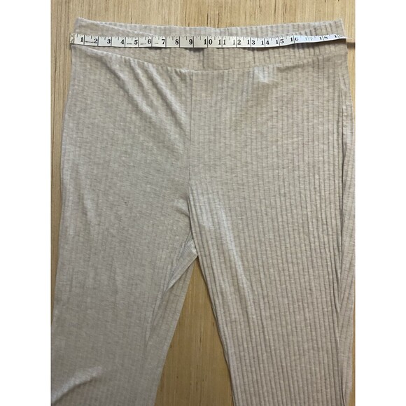 H&M Beige Flared Ribbed High Stretchy Waisted Pants XXL (2XL) - Picture 4 of 7